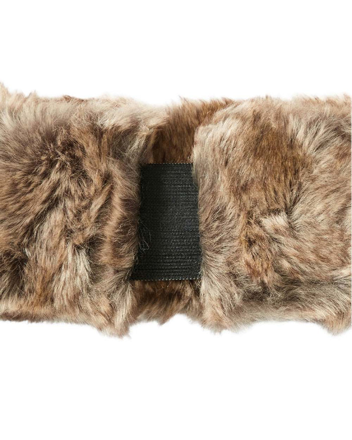 Chinchilla Coloured Dubarry Ladies Faux Fur Headband On A White Background #colour_chinchilla