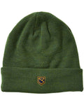 Olive Coloured Dubarry Mens Clonmellon Knitted Beanie on white background #colour_olive