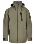 Kelp coloured Dubarry Mens Crossbarry Waterproof Jacket on white background #colour_kelp
