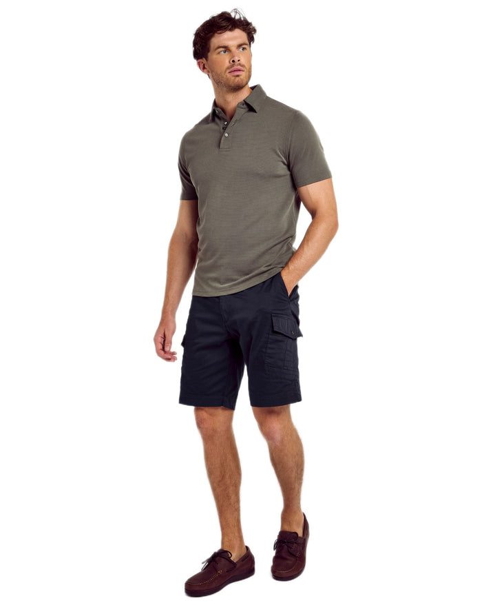 Olive coloured Dubarry Mens Gilligan Tencel Modal Polo T-Shirt on white background #colour_olive