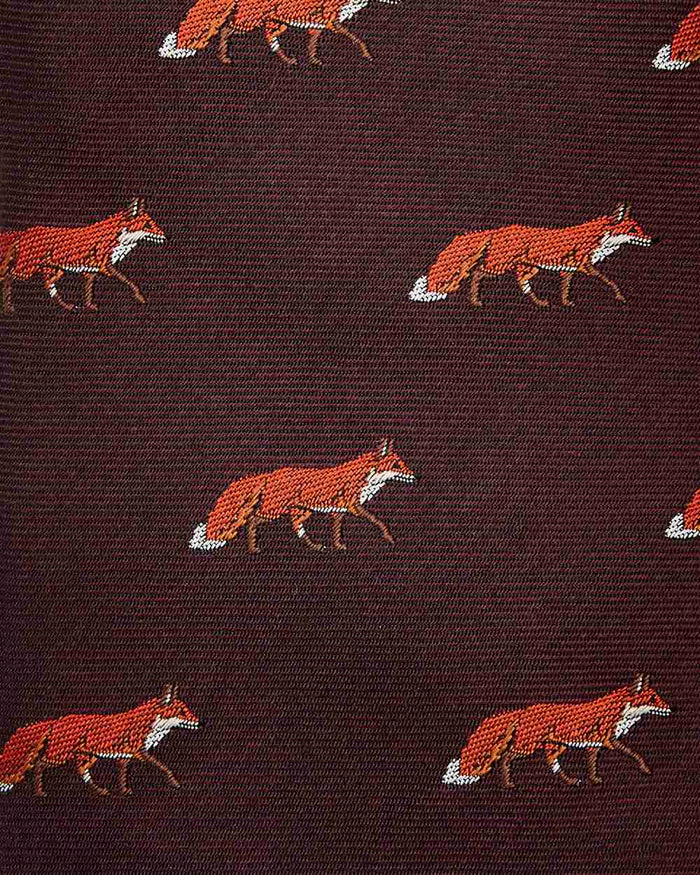 Merlot Coloured Dubarry Mens Kavanagh 100% Silk Woven Tie on white background #colour_merlot