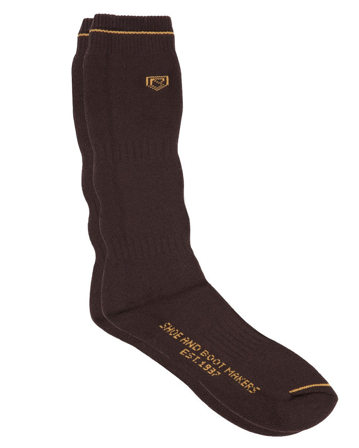 Brown coloured Dubarry Mens Long Boot Socks on white background #colour_brown