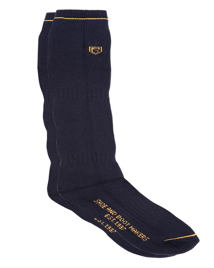 Navy coloured Dubarry Mens Long Boot Socks on white background #colour_navy