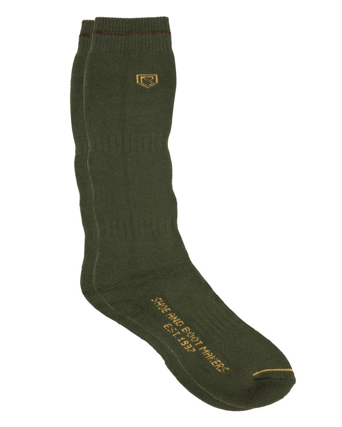 Olive coloured Dubarry Mens Long Boot Socks on white background #colour_olive