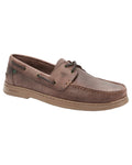 Old Rum coloured Dubarry Mens Oceania Two Eye-Tie Moccasin Shoes on white background #colour_old-rum