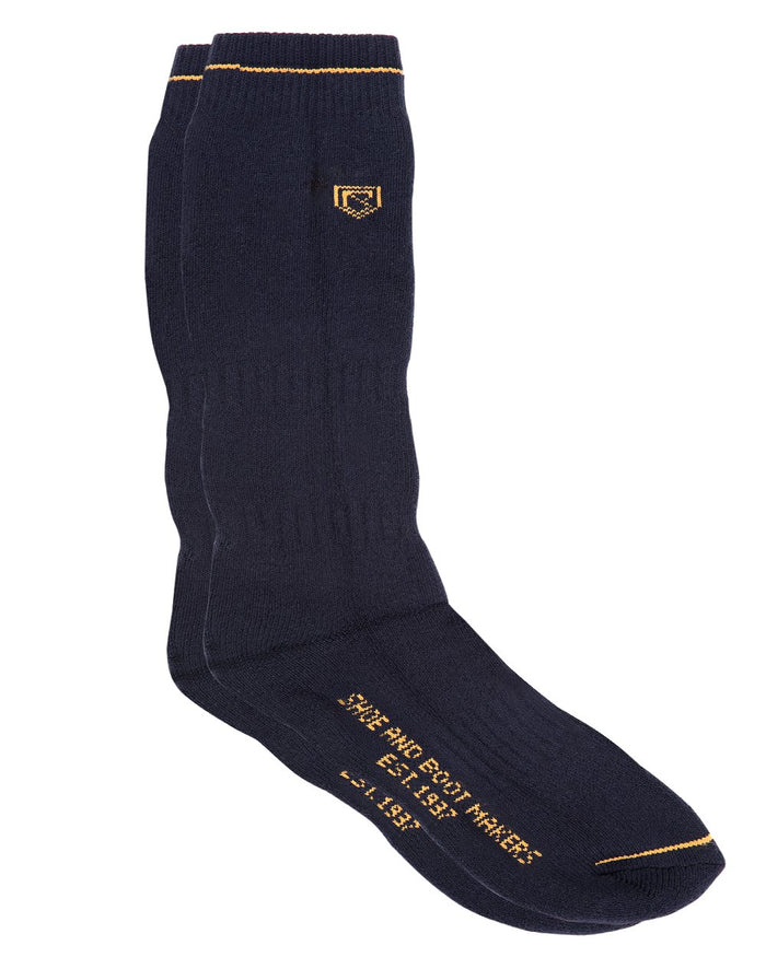 Navy coloured Dubarry Mens Short Boot Socks on white background #colour_navy