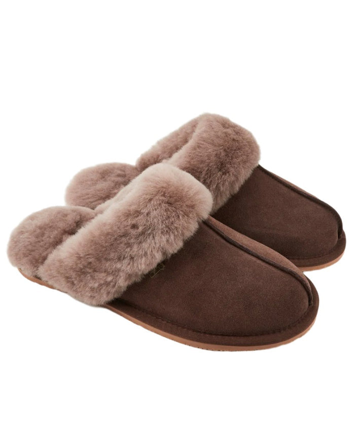 Cigar Coloured Dubarry Rockmill Slip On Slippers On A White Background #colour_cigar