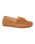 Tan coloured Dubarry Womens Jamaica Deck Shoes on white background #colour_tan