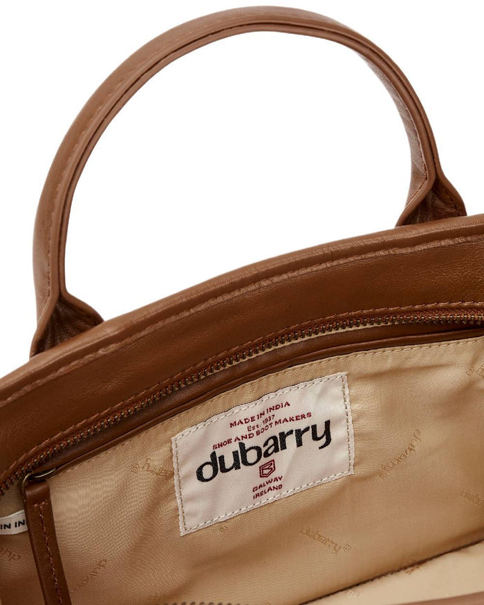 Caramel Coloured Dubarry Womens Ramelton Leather Handbag on white background #colour_caramel