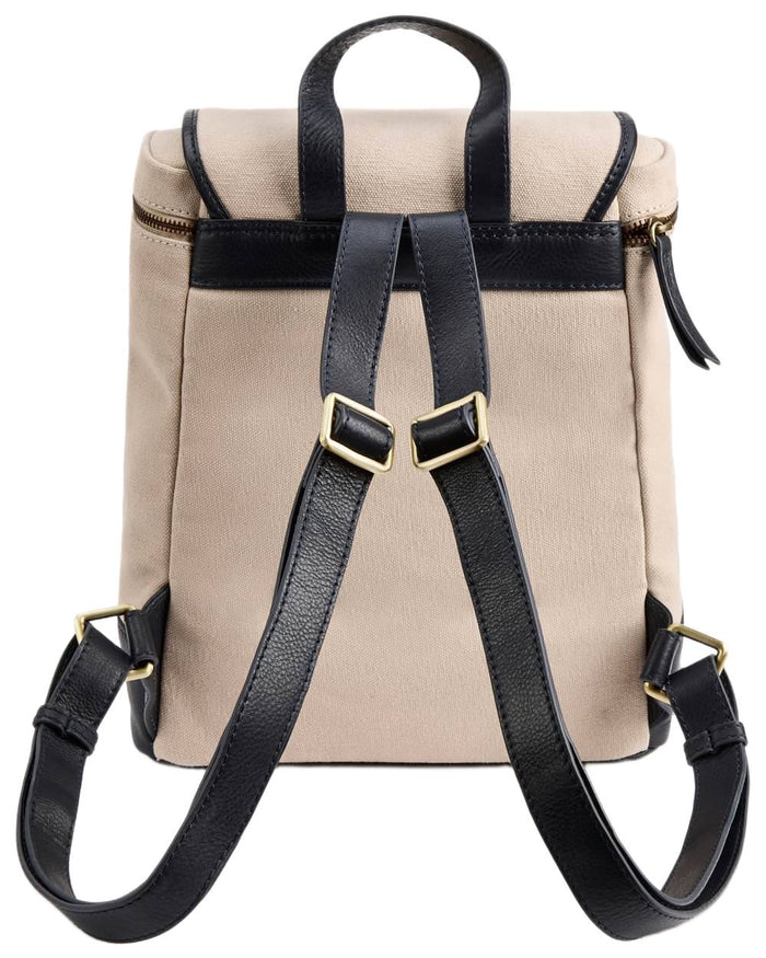 Navy coloured Dubarry Womens Rosegreen Canvas Backpack on white background #colour_navy