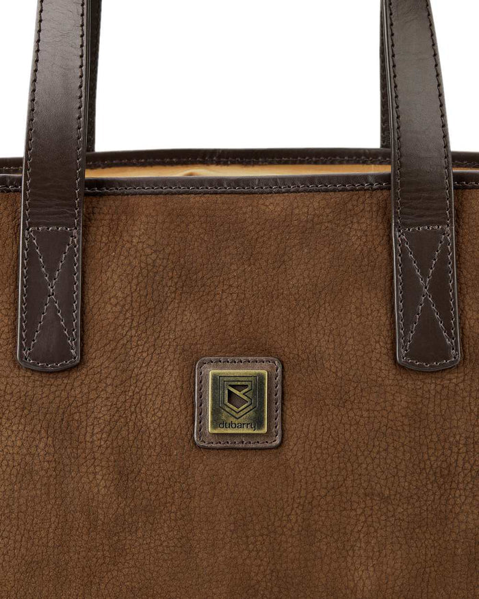 Walnut Coloured Dubarry Womens Rosemount Tote Bag on white background #colour_walnut