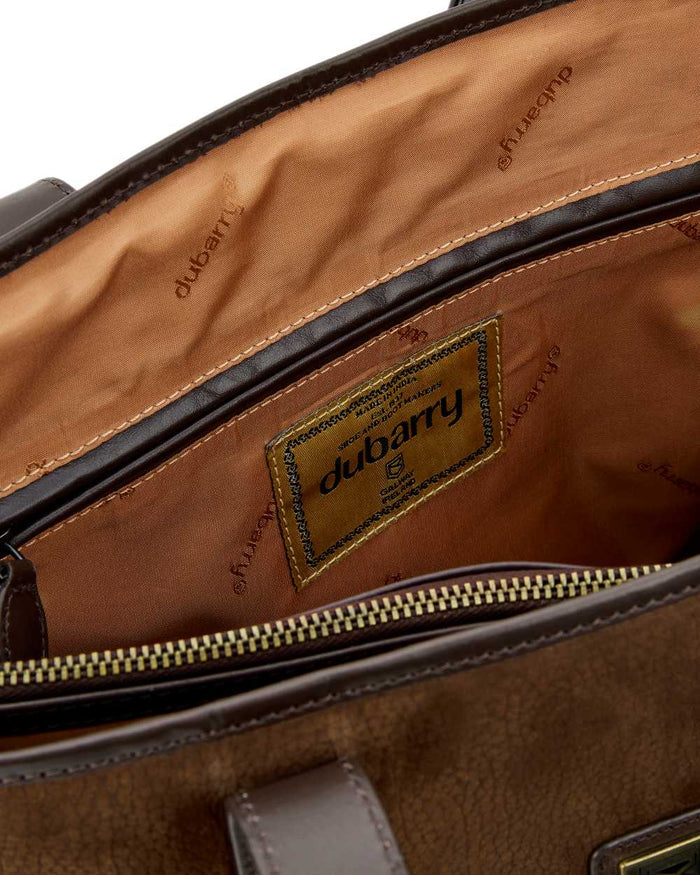 Walnut Coloured Dubarry Womens Rosemount Tote Bag on white background #colour_walnut