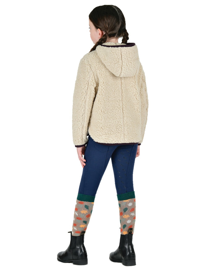 Natural Plum Perfect Trim coloured Dublin Childrens Talia Teddy Pullover on white background #colour_natural-plum-perfect-trim