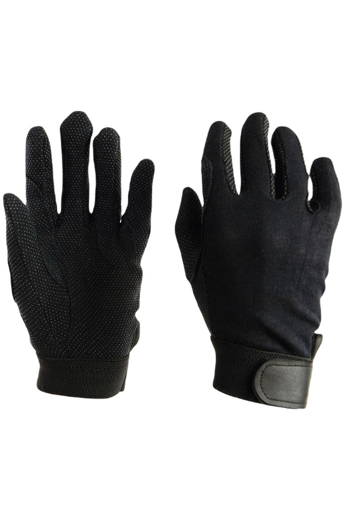 Dublin Children's Track Riding Gloves In Black #colour_black