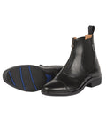 Black coloured Dublin Paramount Zip Paddock Boots on white background #colour_black