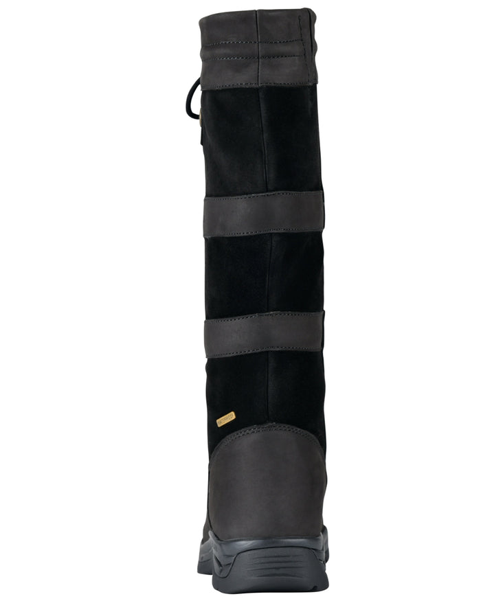 Black Coloured Dublin River Boots IV on white background #colour_black