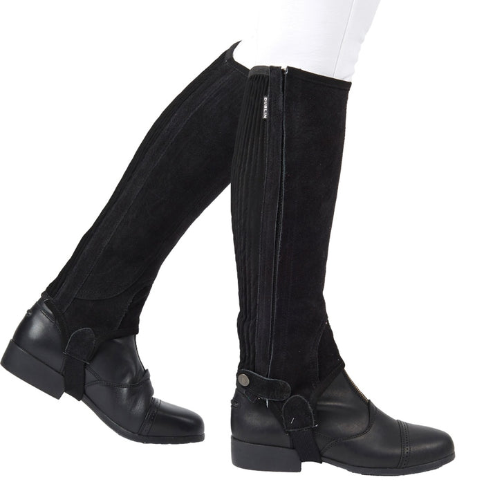 Dublin Suede Half Chaps II | Two Colours In Black #colour_black