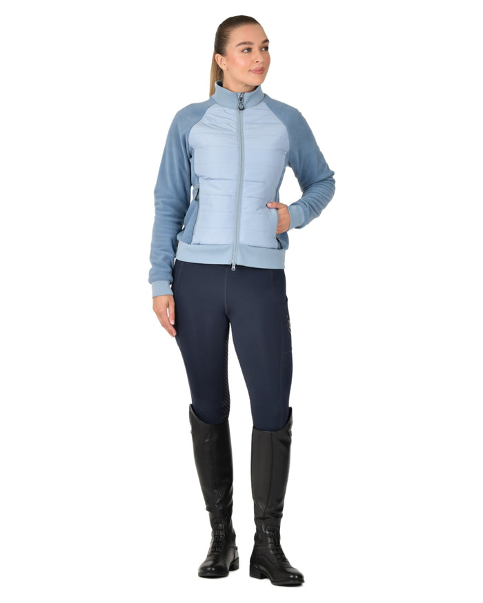 Blue Fog coloured Dublin Womens Insulated Hybrid Jacket on white background #colour_blue-fog