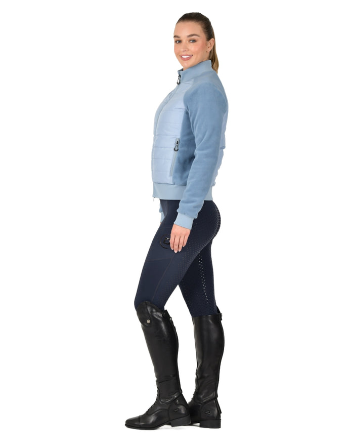 Blue Fog coloured Dublin Womens Insulated Hybrid Jacket on white background #colour_blue-fog