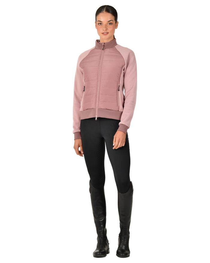 Dusty Rose coloured Dublin Womens Insulated Hybrid Jacket on white background #colour_dusty-rose