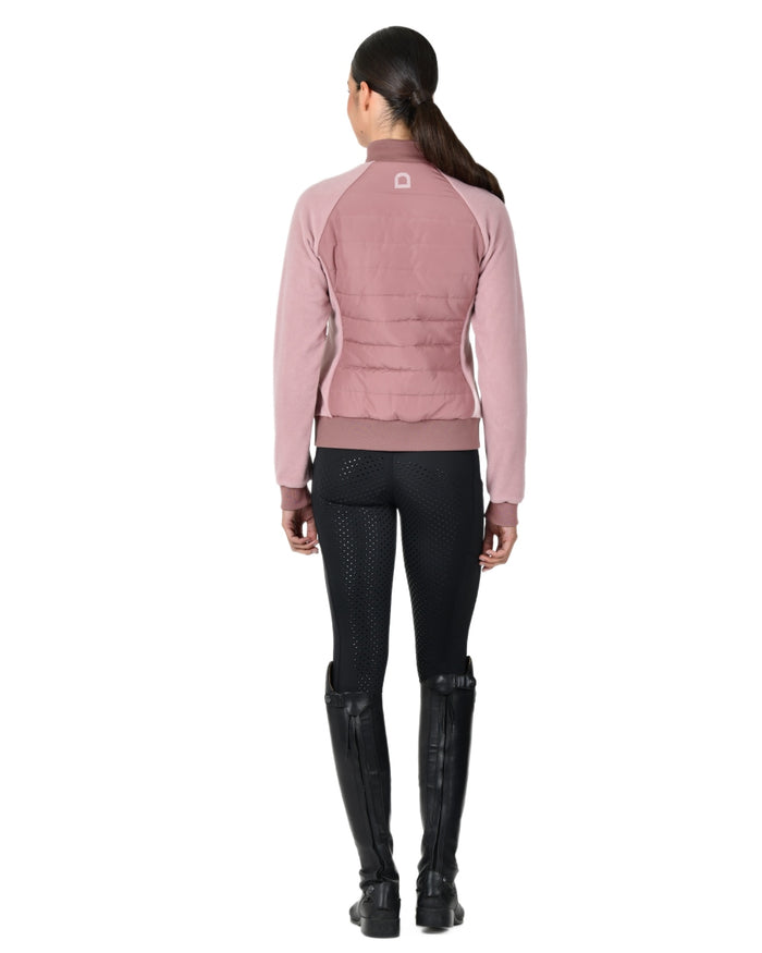 Dusty Rose coloured Dublin Womens Insulated Hybrid Jacket on white background #colour_dusty-rose