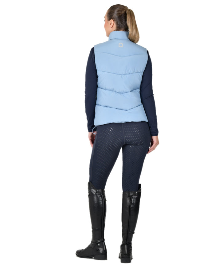Blue Fog coloured Dublin Womens Puffer Body Warmer on white background #colour_blue-fog