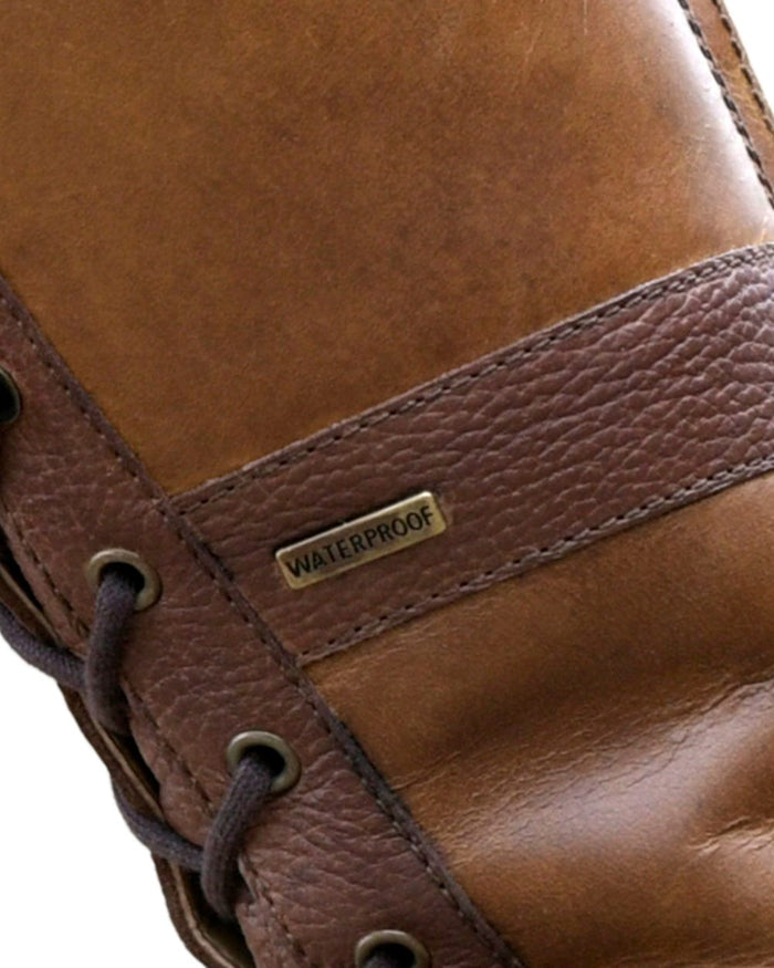Brown Coloured Dublin Yukon Boots on white background #colour_brown
