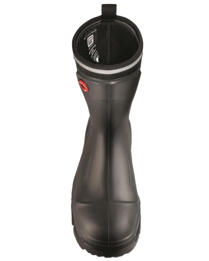 Charcoal coloured Dunlop Mens Snugboot Heavy Duty Calf Full Safety Wellingtons on white background #colour_charcoal