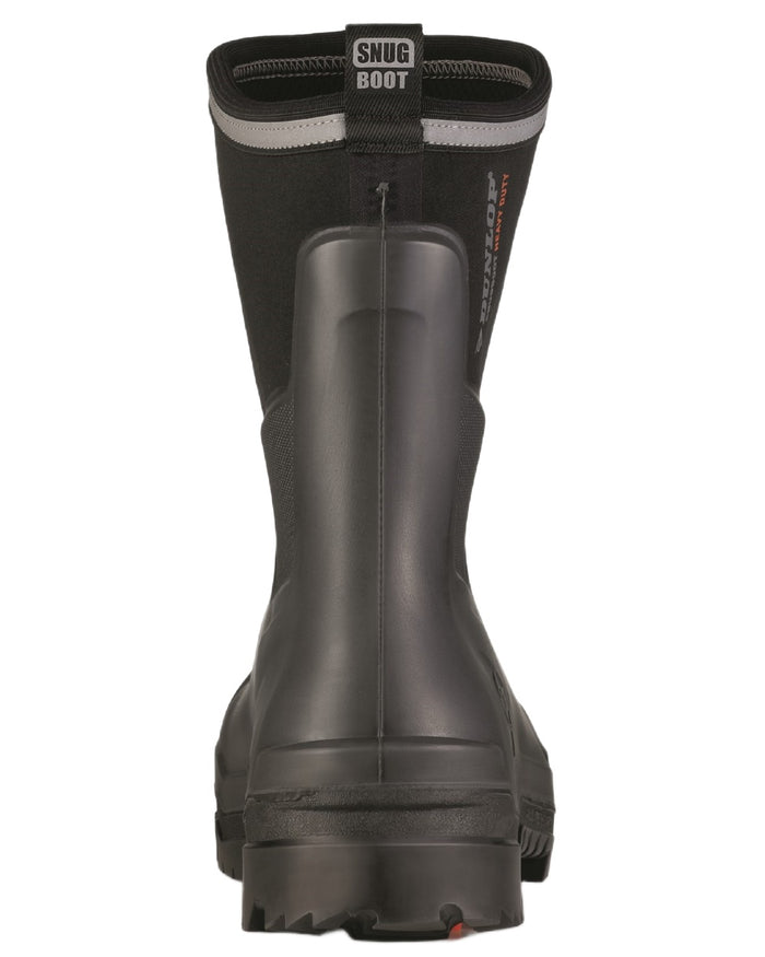 Charcoal coloured Dunlop Mens Snugboot Heavy Duty Calf Full Safety Wellingtons on white background #colour_charcoal