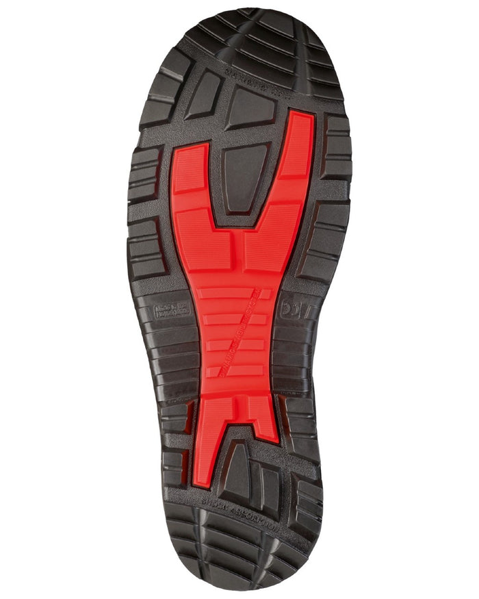Charcoal coloured Dunlop Mens Snugboot Heavy Duty Full Safety Wellingtons on white background #colour_charcoal