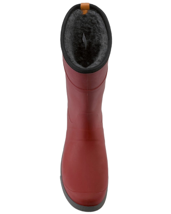 Burgundy coloured Dunlop Womens Amsterdammer Wellingtons on white background #colour_burgundy