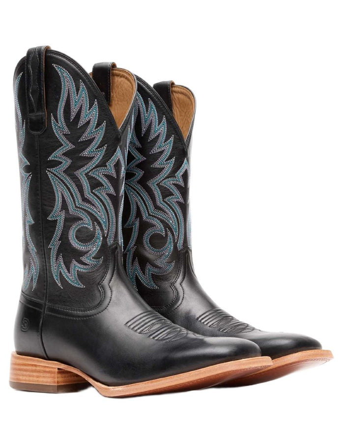 Black coloured Durango Mens Arena Pro Elite Western Boots on white background #colour_black