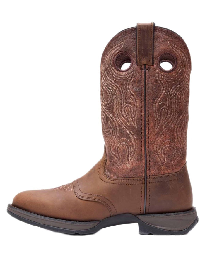 Dusk Velocity Bark Brown coloured Durango Mens Rebel Cowboy Western Boots on white background #colour_dusk-velocity-bark-brown