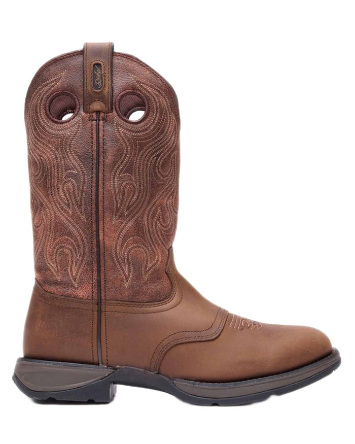 Dusk Velocity Bark Brown coloured Durango Mens Rebel Cowboy Western Boots on white background #colour_dusk-velocity-bark-brown