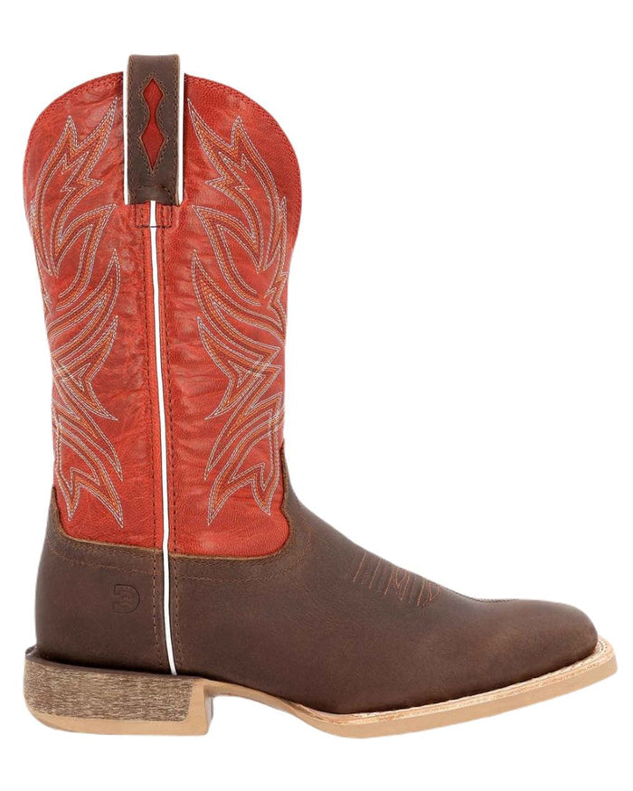 Worn Brown Chili Pepper Coloured Durango Mens Rebel Pro Western Unique Boots on White Background
#colour_worn-brown-chili-pepper