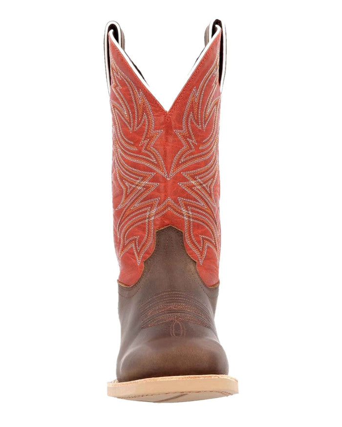 Worn Brown Chili Pepper Coloured Durango Mens Rebel Pro Western Unique Boots on White Background
#colour_worn-brown-chili-pepper