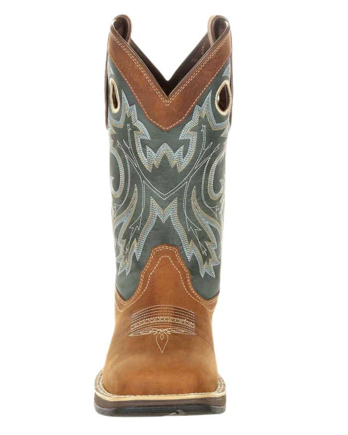 Saddlehorn Clover Coloured Durango Mens Rebel Pull-On Western Boots on White Background
#colour_saddlehorn-clover