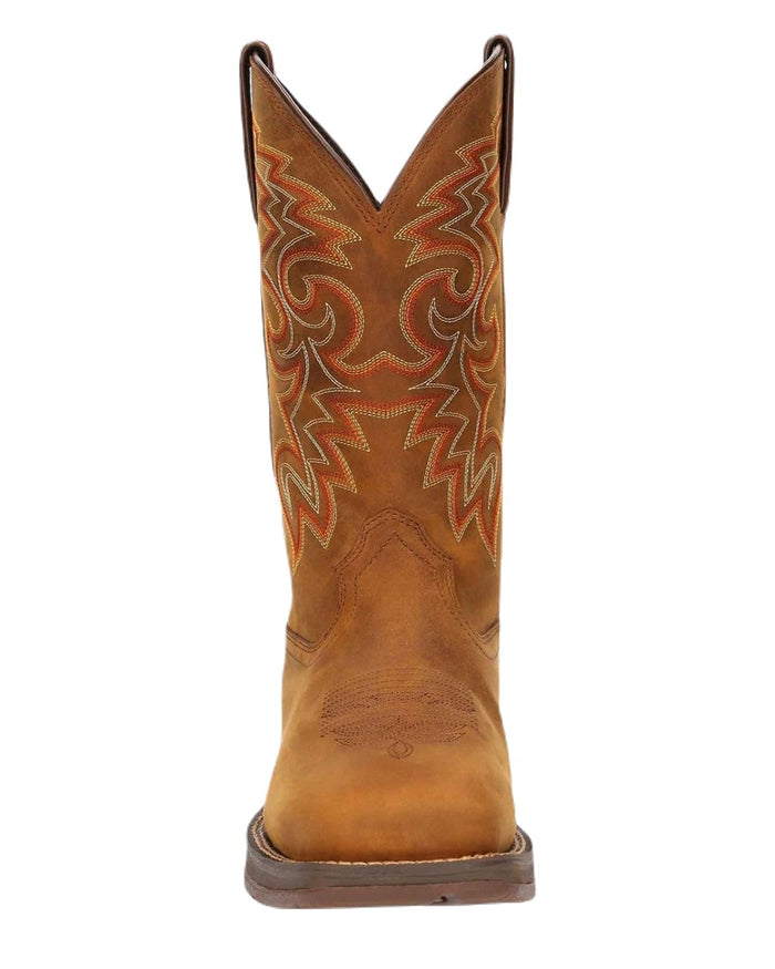 Russet Coloured Durango Mens Rebel Waterproof Western Boots on White Background
#colour_russet