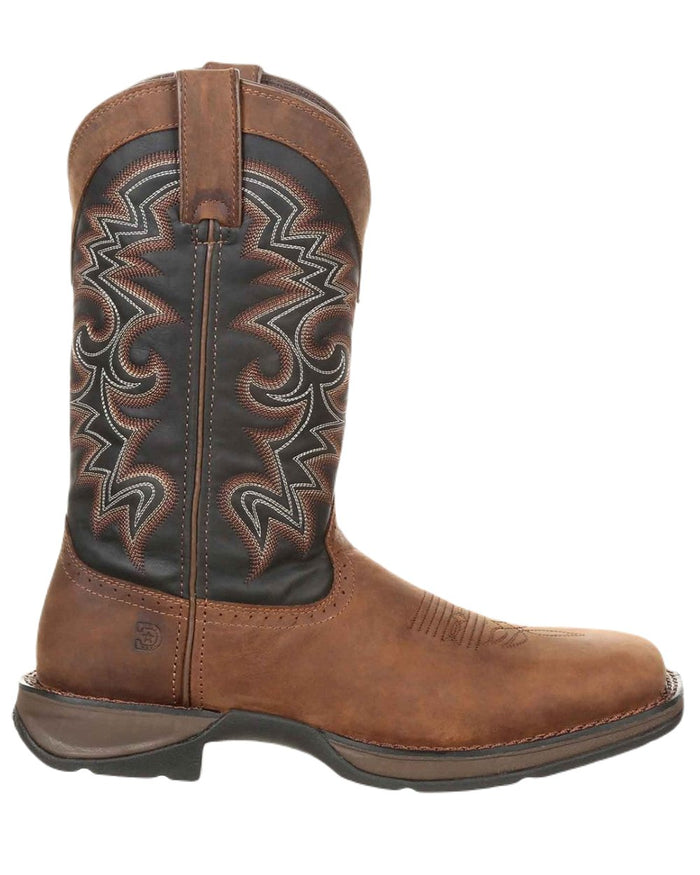 Chocolate Midnight Coloured Durango Mens Rebel Western Cowboy Boots on White Background
#colour_chocolate-midnight