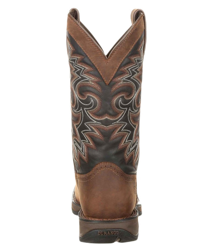 Chocolate Midnight Coloured Durango Mens Rebel Western Cowboy Boots on White Background
#colour_chocolate-midnight