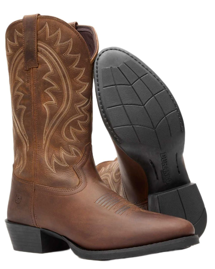Frontier Brown coloured Durango Mens DDB0485 Shyloh Western Boots on white background #colour_frontier-brown