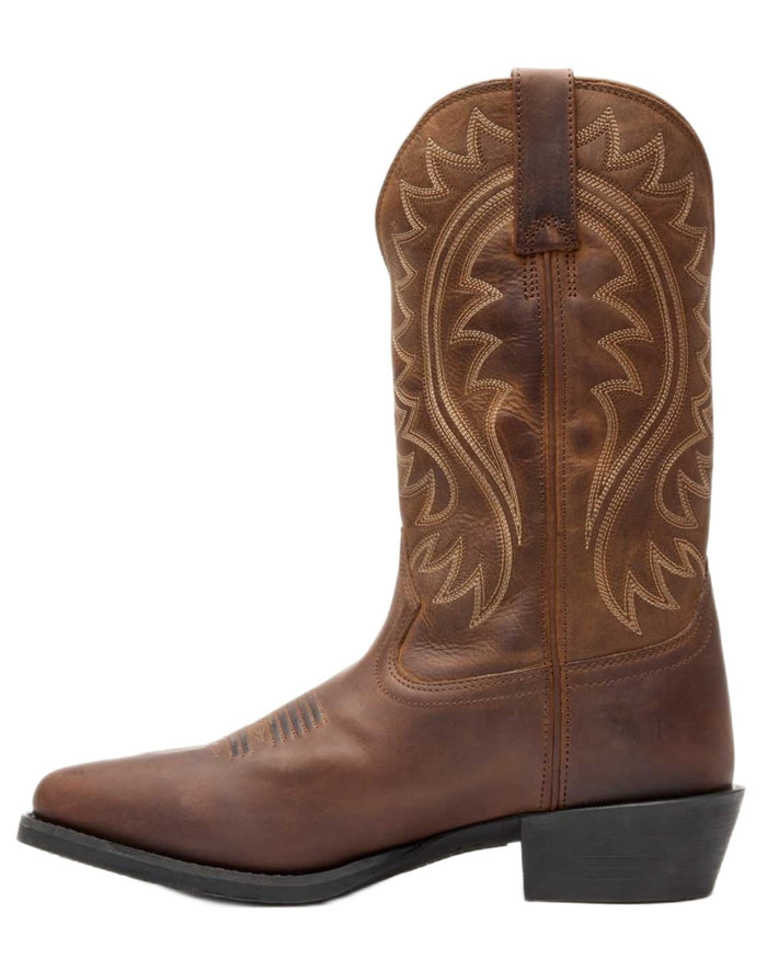 Frontier Brown coloured Durango Mens DDB0485 Shyloh Western Boots on white background #colour_frontier-brown