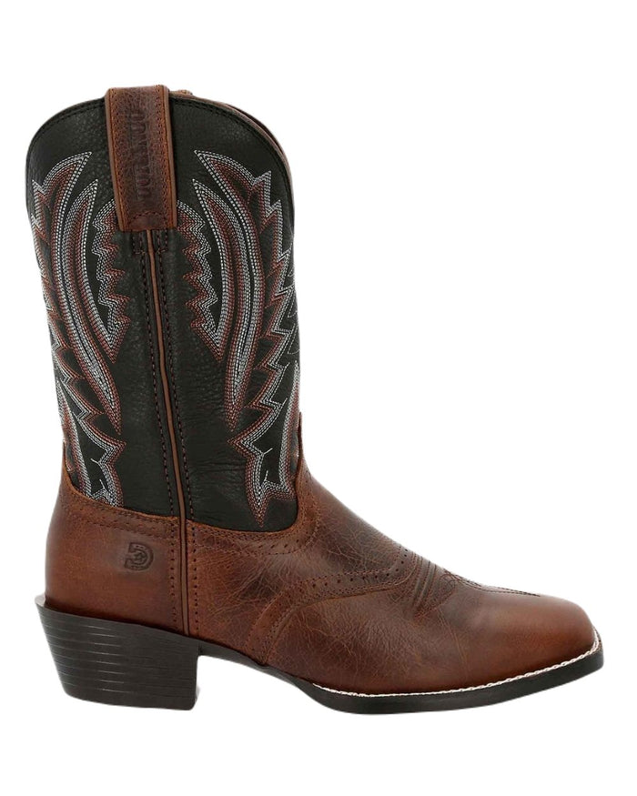 Dark Chestnut Black Onyx Coloured Durango Mens Westward Western Boots on White Background
#colour_dark-chestnut-black-onyx