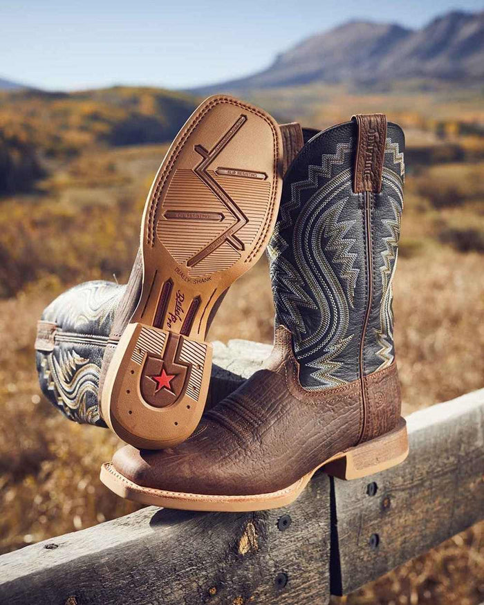 Acorn Black Onyx Coloured Durango Mens Rebel Pro Western Fashion Boots on Outdoor Background
#colour_acorn-black-onyx