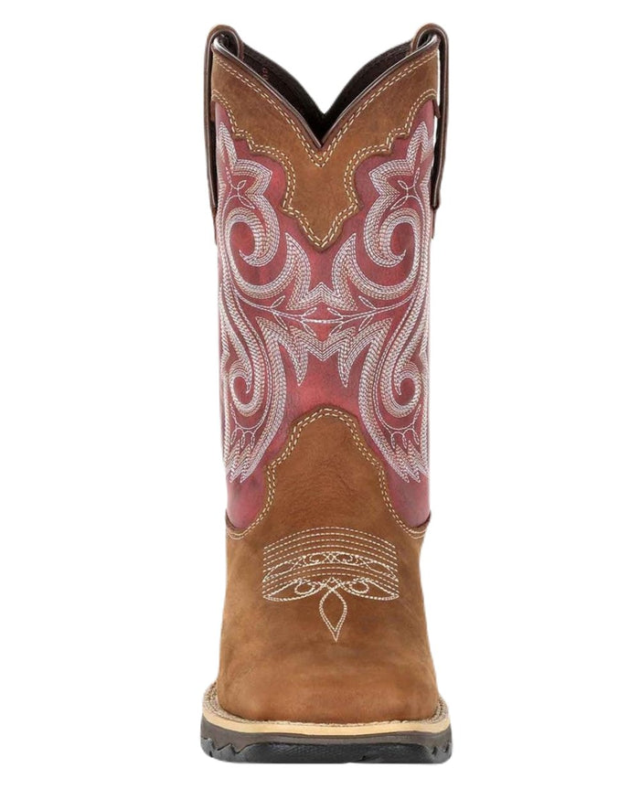 Briar Brown Rusty Red Coloured Durango Womens Briar Brown Rebel Western Boots on White Background
#colour_briar-brown-rusty-red