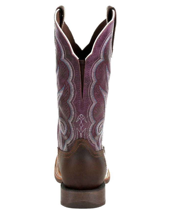 Oilded Brown Plum Coloured Durango Womens DRD0377 Lady Rebel Pro Western Boots on White Background
#colour_oilded-brown-plum