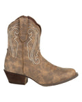 Driftwood coloured Durango Crush Shortie Boots on white background #colour_driftwood