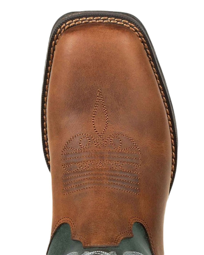 Brown Evergreen Coloured Durango Rebel Waterproof Western Boots on White Background
#colour_brown-evergreen