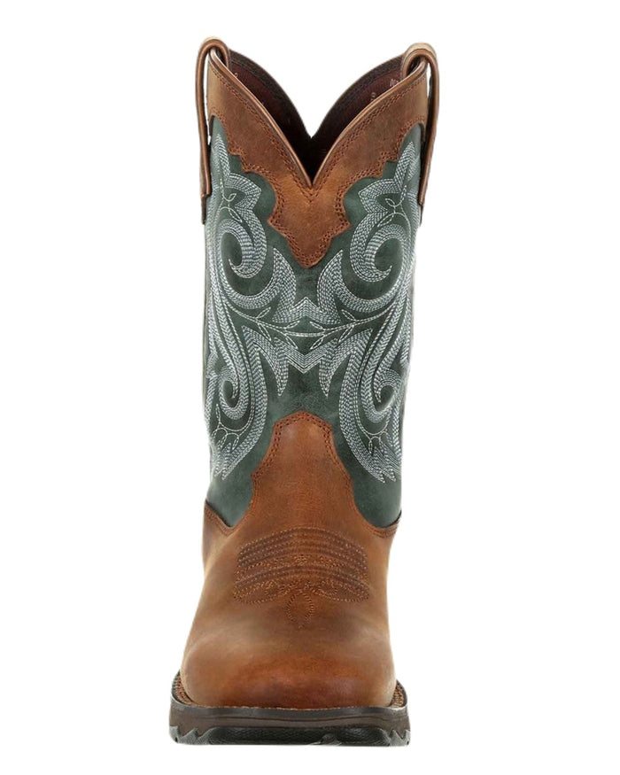 Brown Evergreen Coloured Durango Rebel Waterproof Western Boots on White Background
#colour_brown-evergreen