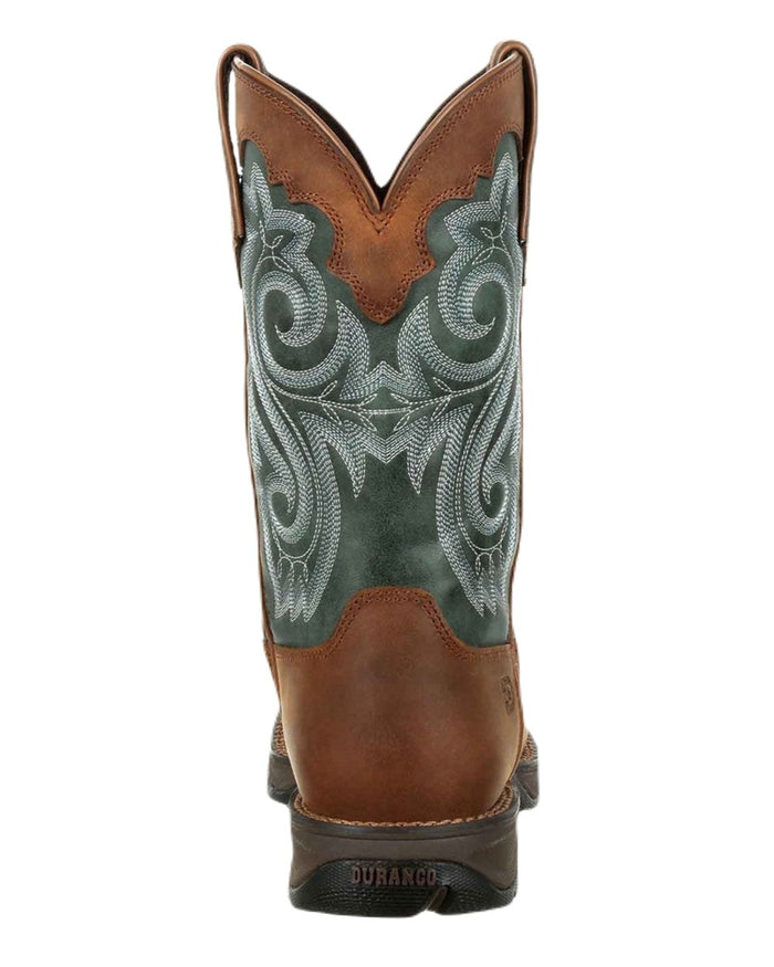 Brown Evergreen Coloured Durango Rebel Waterproof Western Boots on White Background
#colour_brown-evergreen